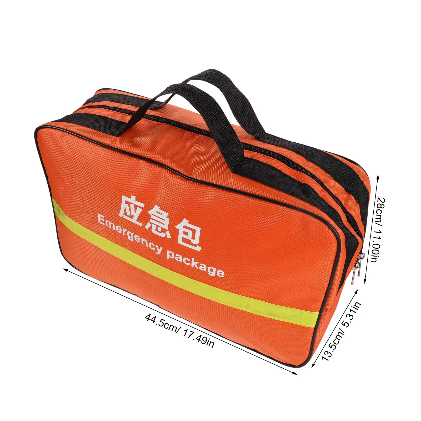 Emergency Duffle Bag Large Capacity Orange Reflective Survival Gear Organizer for Fire Flood Evacuation First Aid Emergency