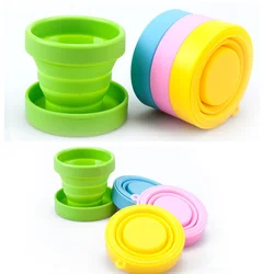 Household Silicone Folding Water Cup Outdoor Travel Silicone Gargle Cup Retractable Mini Cup Portable Compression Folding Cup