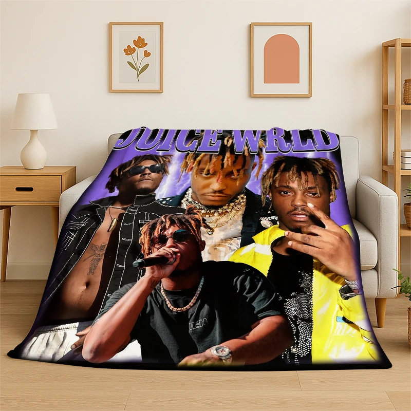retro Juice WRLD 999 Legend Rapper Star Flannel Blanket Soft Warm Throw Blanket for Bedroom Living Room Bed Travel Camping