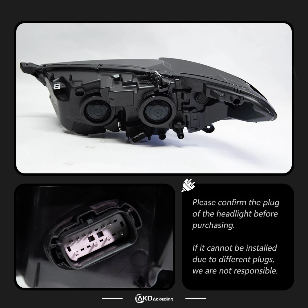 For Ford Mondeo Headlights Fusion 2013-2017 DRL Daytime Running Light Head Lamp 12V LED Bi Xenon Bulb Fog Lights Car Accessories