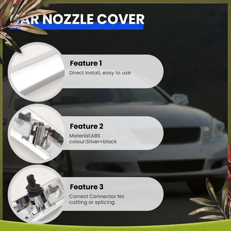 AB98-Car Styling Headlight Washer Nozzle Cover For Lexus GS300 GS350 GS430 GS450H GS460 2006-2011 85208-30031 85207-30031