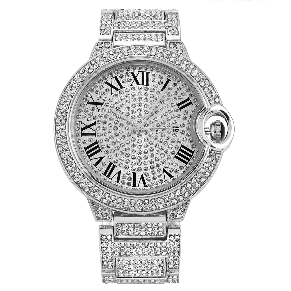 Classic Fashion Full Diamond Balloon Fashion Waterproof Men\'s and Women\'s Quartz Watch