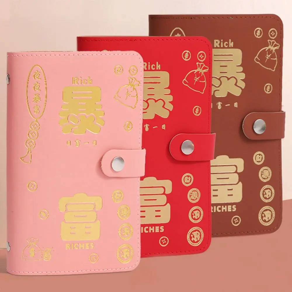 Save Money 100 Envelopes Money Saving Challeng PU Large Capacity Savings Challenges Sheets Waterproof Reusable Budget Binder