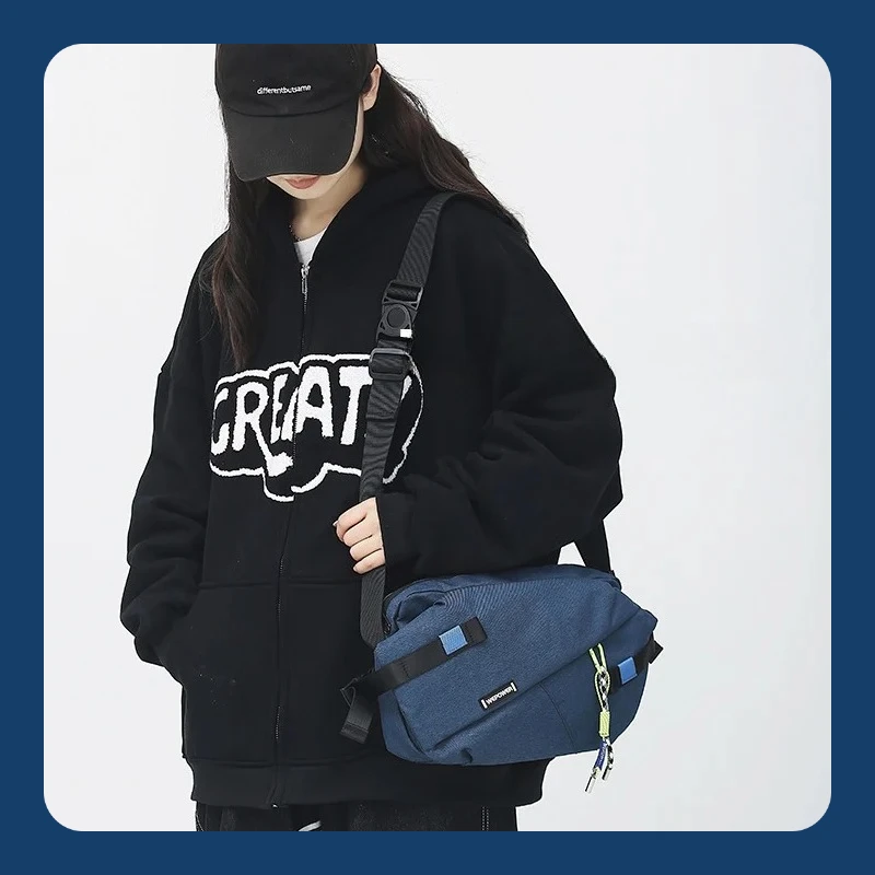 Nylon Stitched Crossbody Bag High-quality Chest Bag Waist Bag New Men's and Women's Universal Casual Outdoor Travel Belt Bag