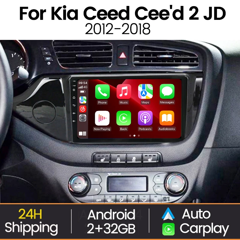 MEKEDE Android Auto Carplay Car Radio Screen For Kia Ceed Cee'd 2 JD 2012-2018 Navigation GPS Multimedia Player WiFi Stereo BT