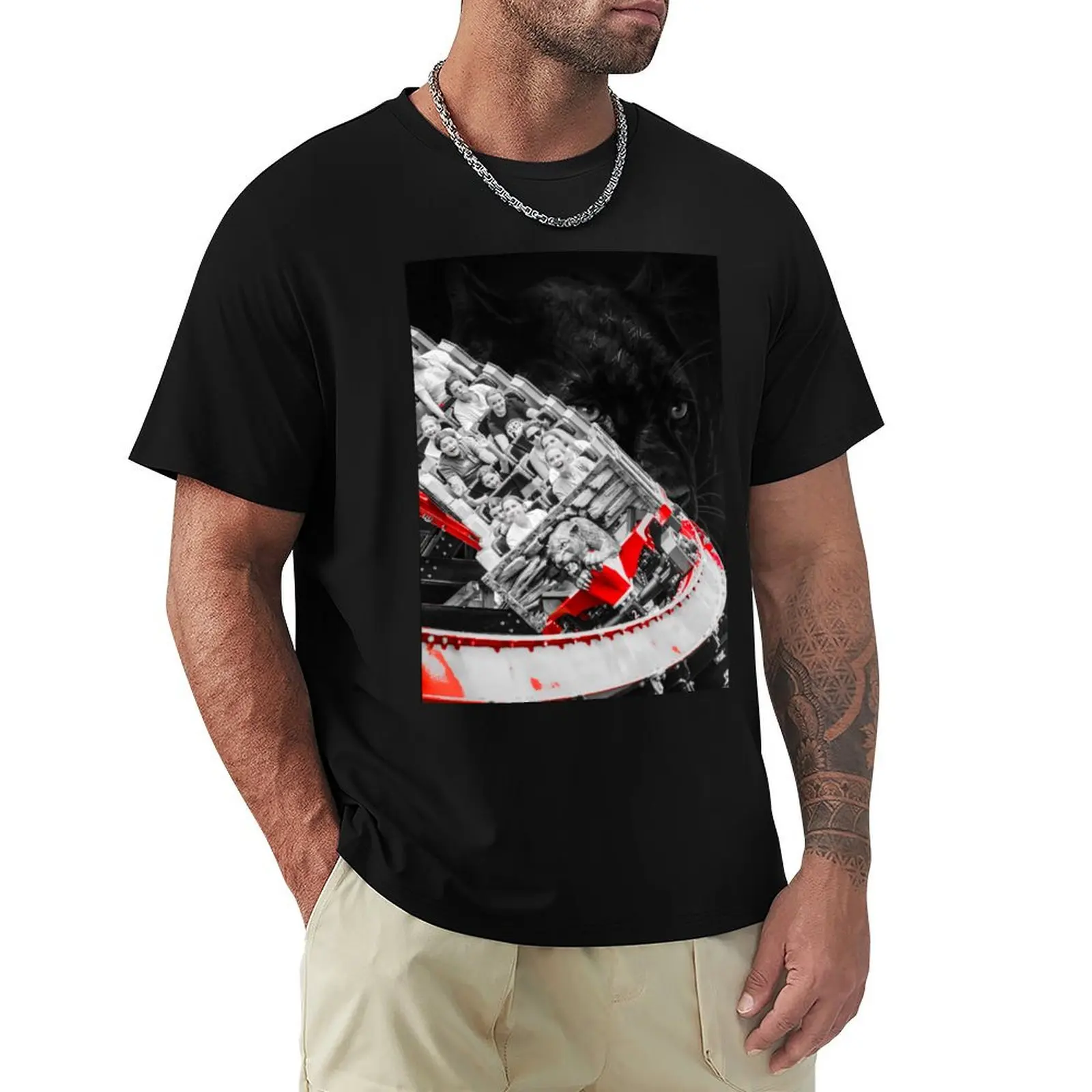 

Wildcat's Revenge Rollercoaster @ Hersheypark, Custom Image T-Shirt Mechanic Work Tee Shirt
