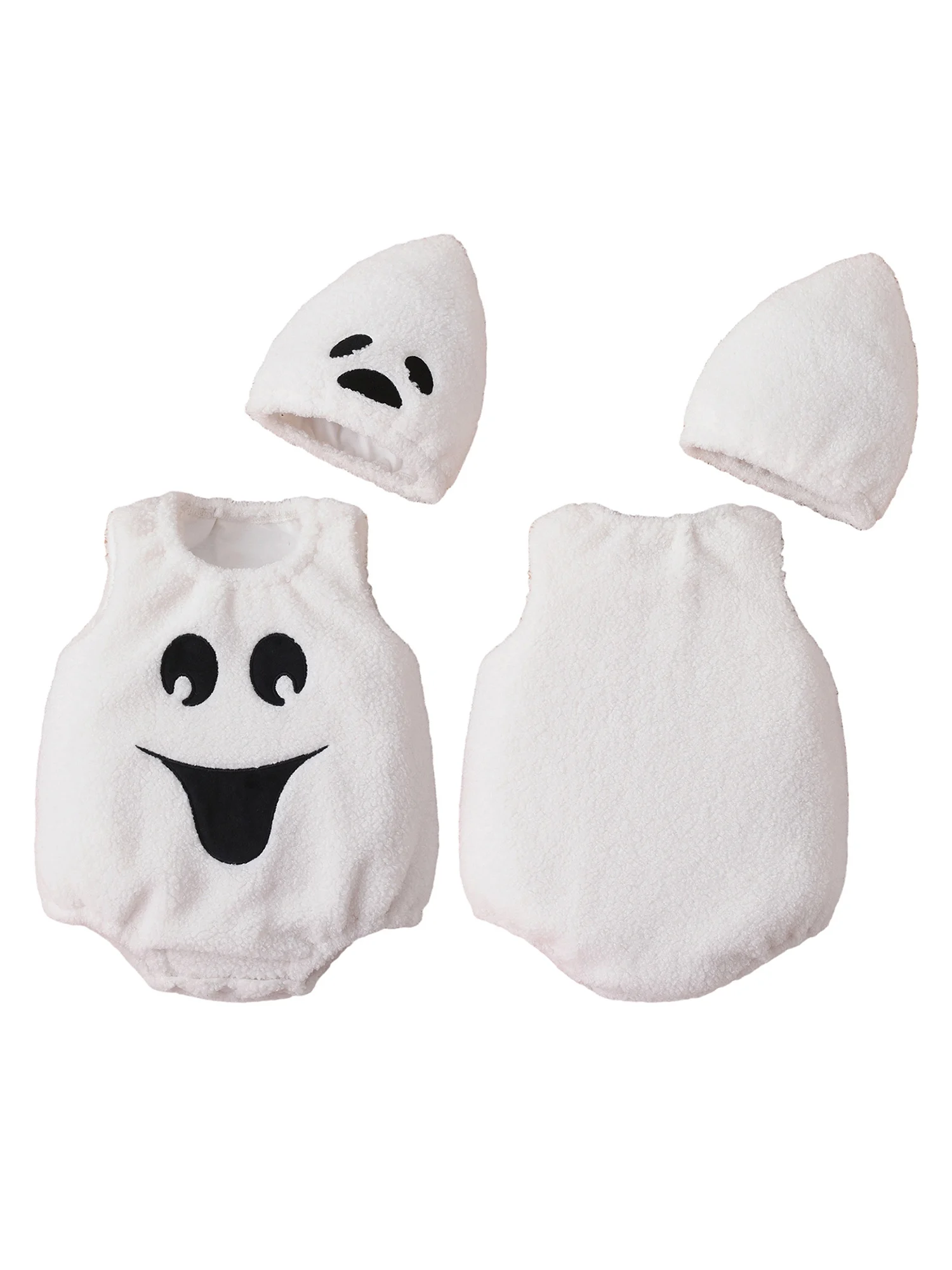 Lindo disfraz de araña de calabaza mono sin mangas con diadema traje de Halloween para bebés niños pequeños