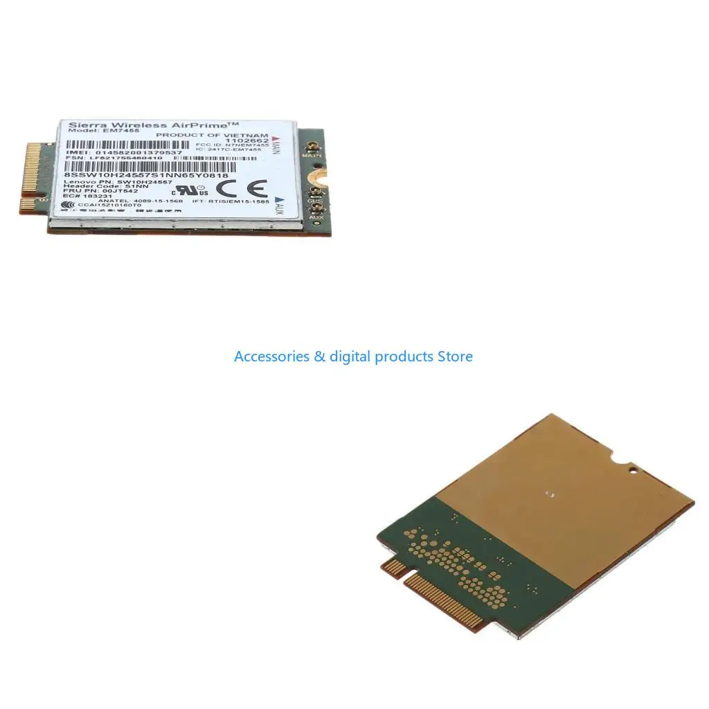 

77JD 4G LTE WWAN для Wireless Airprime EM7455 FRU: S1NN 00JT542 00JT547 для