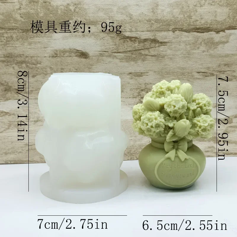 Tulip Bouquet Candle Mold 3