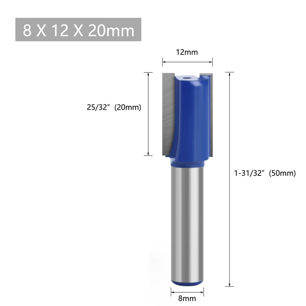 Trimmer Router Bit Router Bit Double Flute Shank Cutter Straight End Mill Straight Router Bit For Woodwork Tool