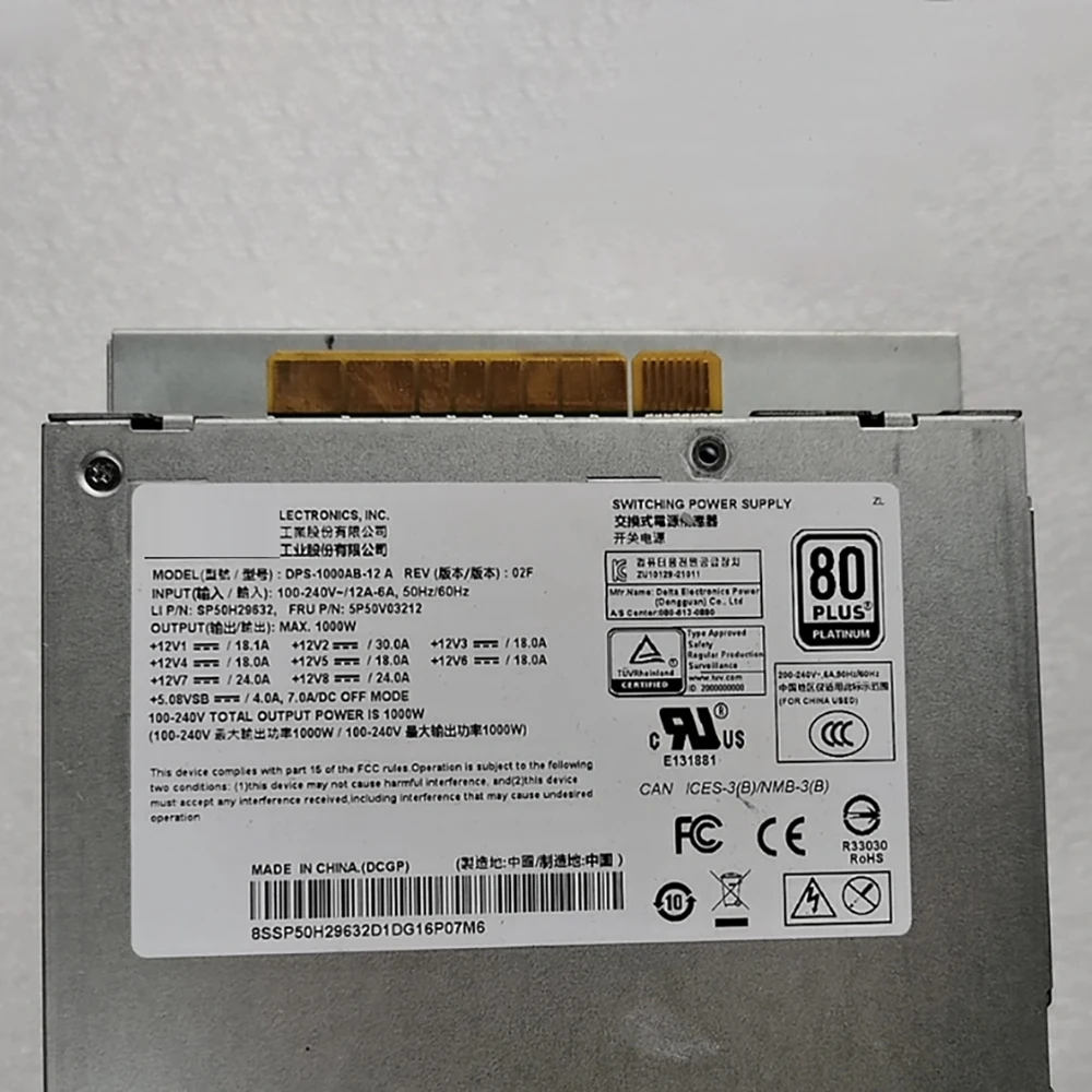 P620 720 Workstation power supply DPS-1000AB-12 A SP50H29587 FSK001 SP50H29588
