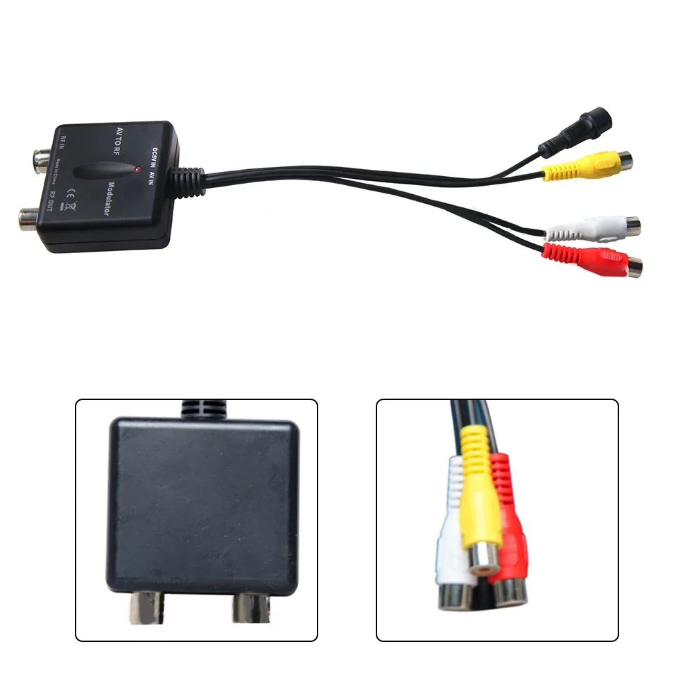 

Compact Size RF Output Device Cable TV Solution VHF Frequency Converter 260 * 55 * 21mm AV To RF Modulator Audio Video Output
