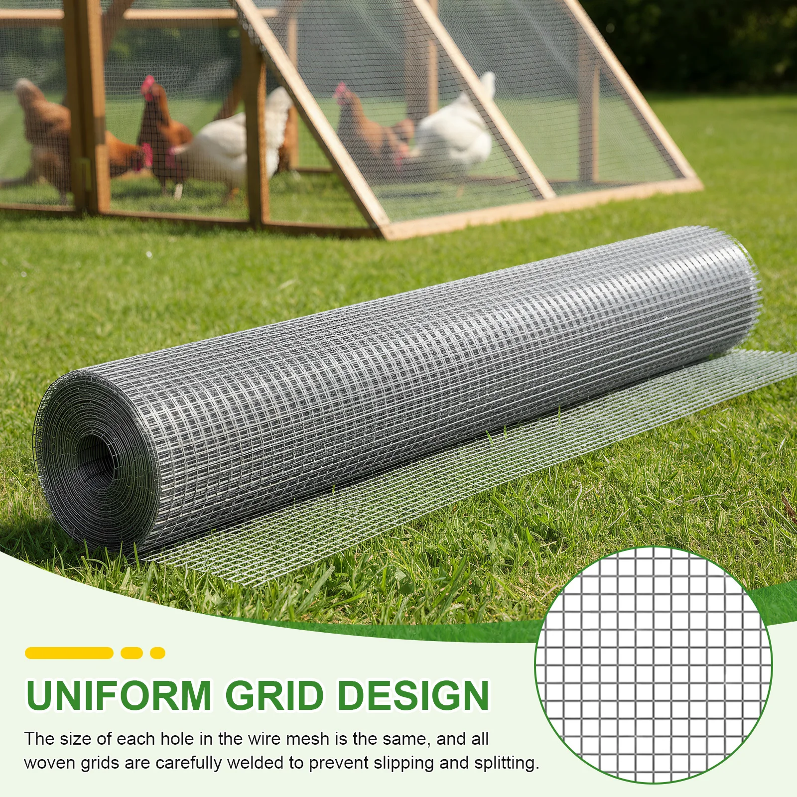 

Сетка из нержавеющей стали для птичников, 1/2 дюйма, металлическая сетка для ограждений, предотвращающая выход животных.