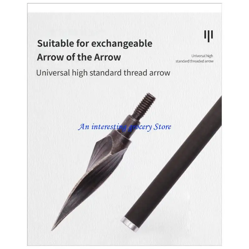 

652D 6pack Carbon Steel Rotating Broadheads Arrows Tips for Hunting and Archeries