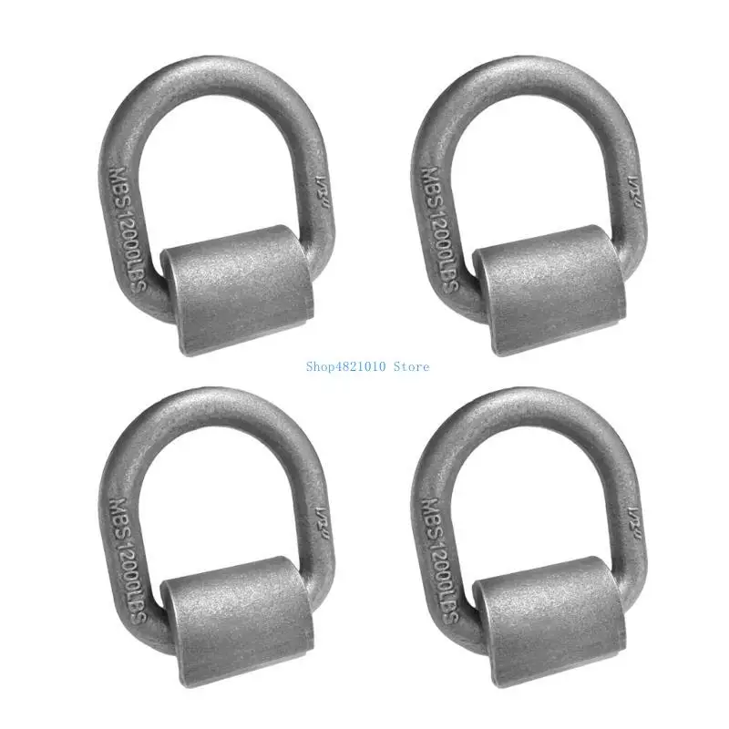 

T3LF 4Pcs 12000Lbs Tie Down D-Ring Lashing Anchors for Truck Trailer Steel D-Rings with Welding Clip