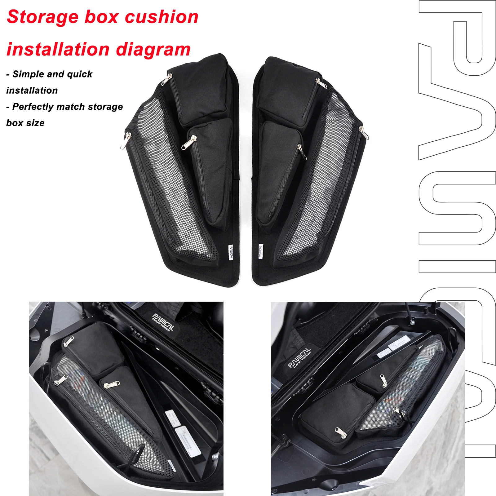 PANICAL für Honda GoldWing GL1800 F6B DCT 2018-2025 Motorrad-Kofferpolster Seitenkoffer-Aufbewahrungstasche Satteltaschenmatte Aufbewahrungspolster – Detail 5