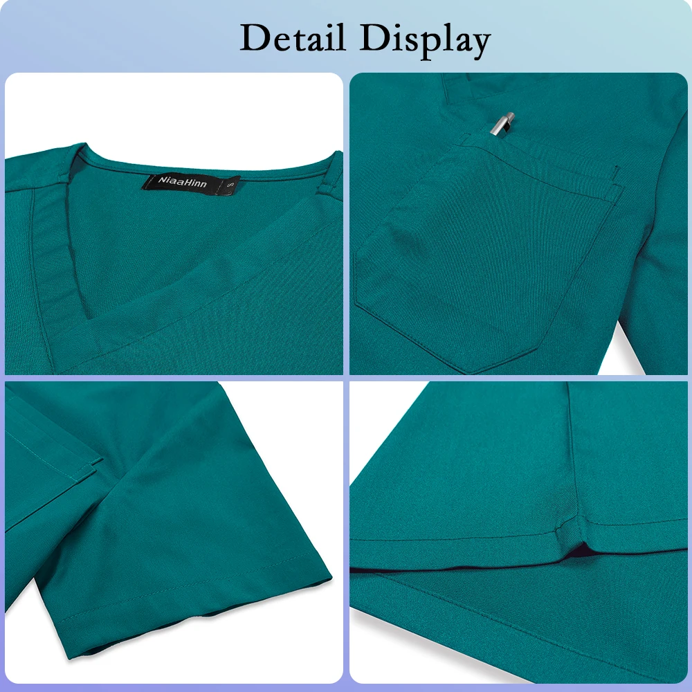 Uniformes cirúrgicos de alta qualidade mulher dental dentista uniforme médico enfermeira esfrega conjunto beleza spa laboratório workwear terno clínico