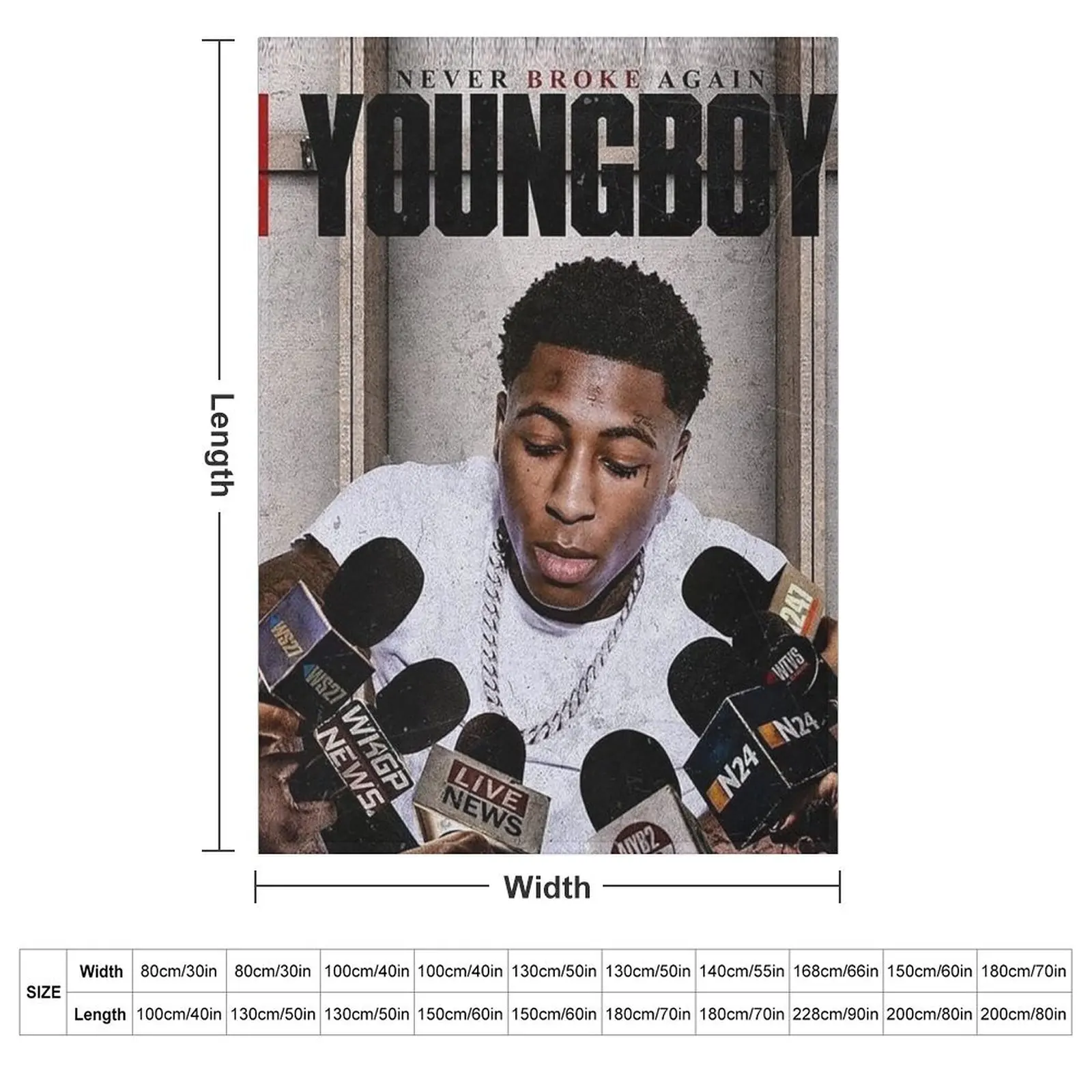 Threeboy Young Boy Never Broke American Tour 2020 Throw Blanket Baby Nap Soft Luxury Designer cosplay anime Camping Blankets