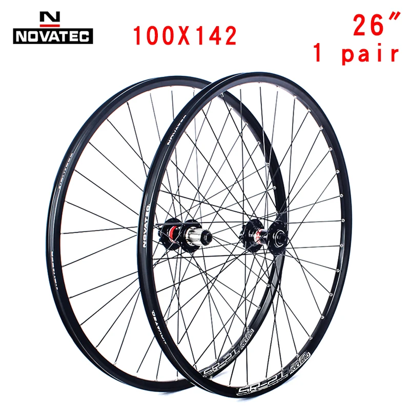 Novatec 26/27.5/29 inch mountainbike wielset D041/D442 15X100/110 12X142/148 7-11 speed 32H schijfrem Thru MTB fietswiel