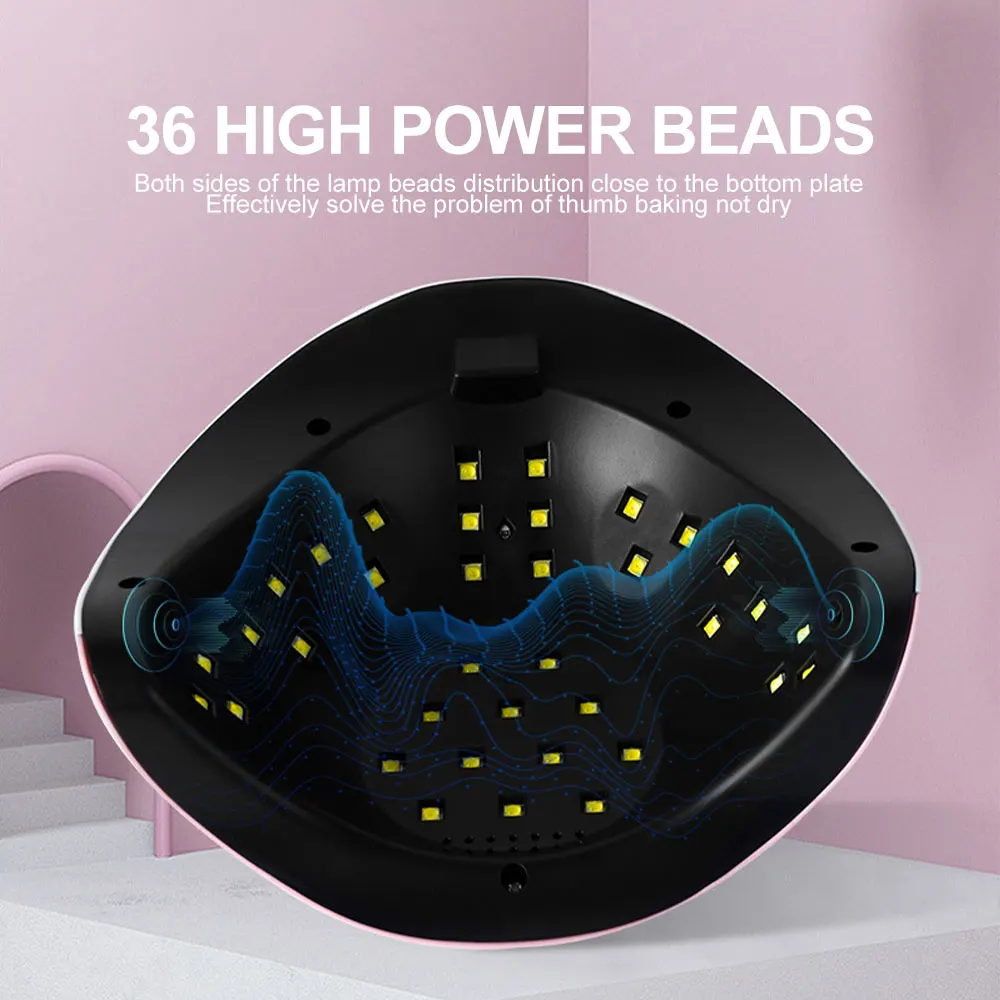 مصابيح احترافية لعلاج الأظافر بالأشعة فوق البنفسجية ، مجفف لتجفيف طلاء الجل ، معدات صالون منزلية ، V7 ، من من من نوع ww #3