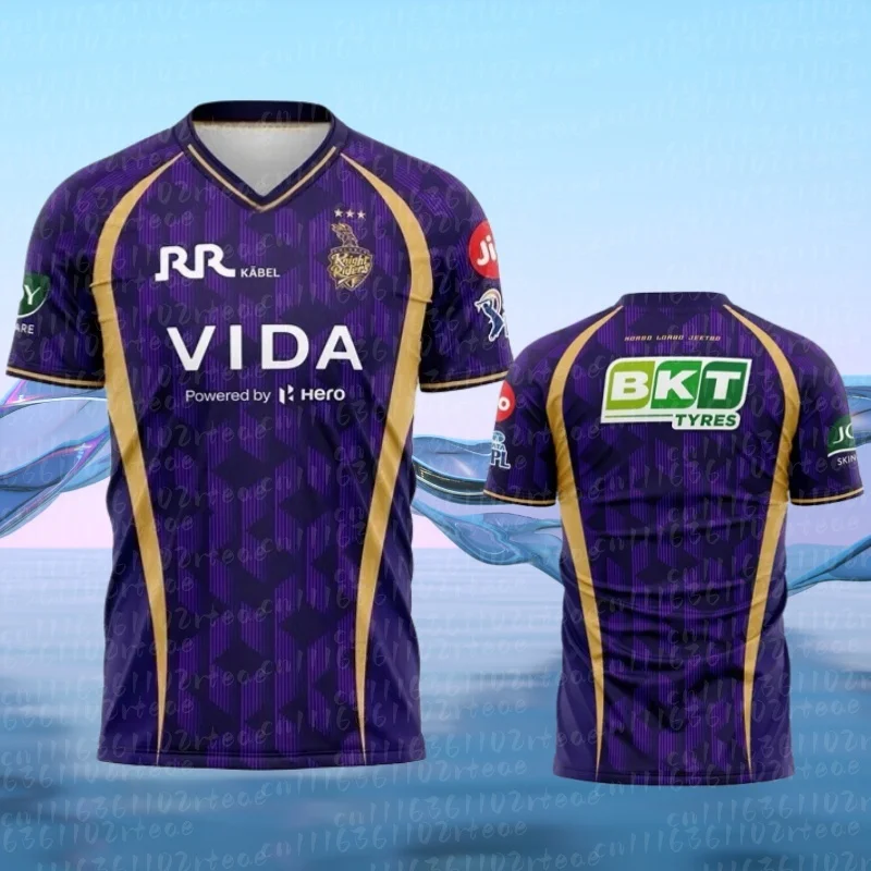 Kolkata Knights Riders Team IPL 3D Printed Sports Top Tee Football Fan Shirt Short Sleeve Sports Tees Family Matching
