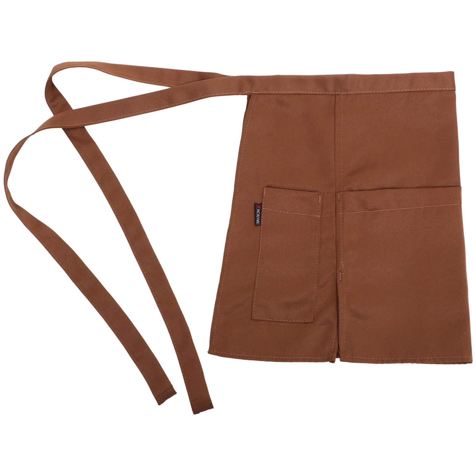 

Fashionable Short Apron For Women Half Waist Bib With Large Pocket Kitchen Cleaning Gardening Cooking Workwear Restaurant Hotel