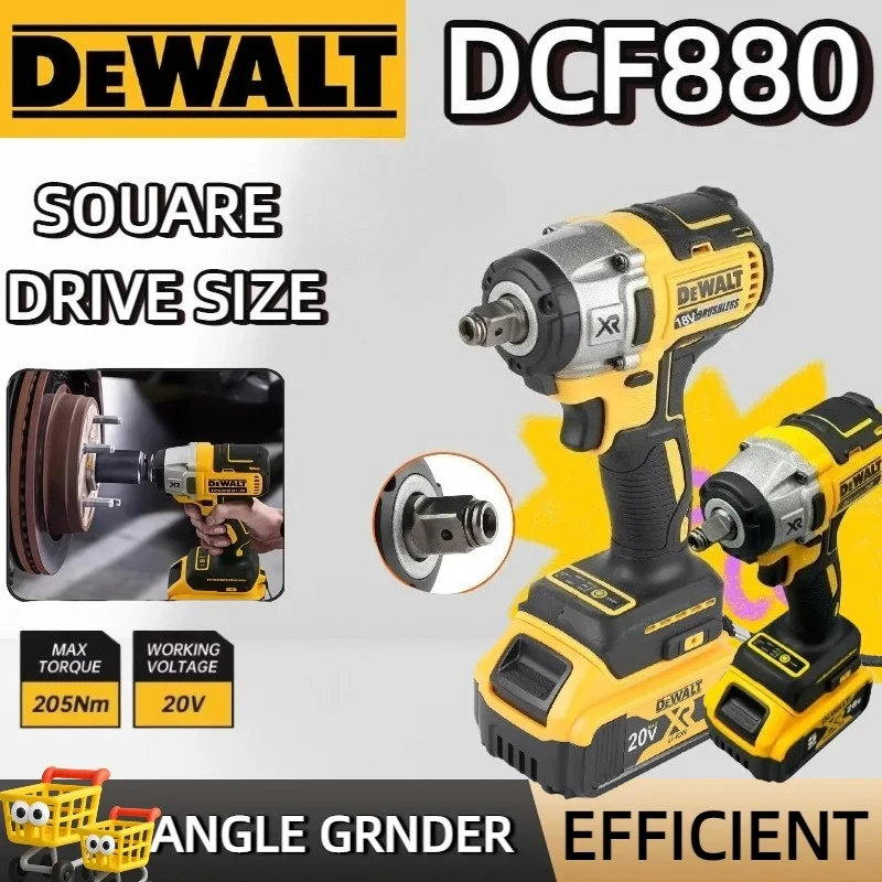 

Dewalt 205N.M Electric Wrench DCF880 Cordless Brushless Impact Wrench, Detachable Tire High-speed Powerful Disassembly Tool