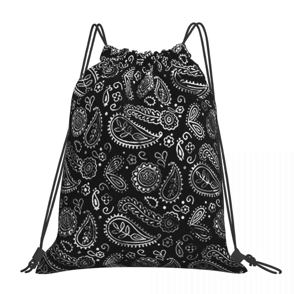 

Серебряные рюкзаки Paisley Platinum Edition, многофункциональные портативные рюкзаки на шнурке, карманная сумка для хранения, сумки для книг, дорожные школьные сумки
