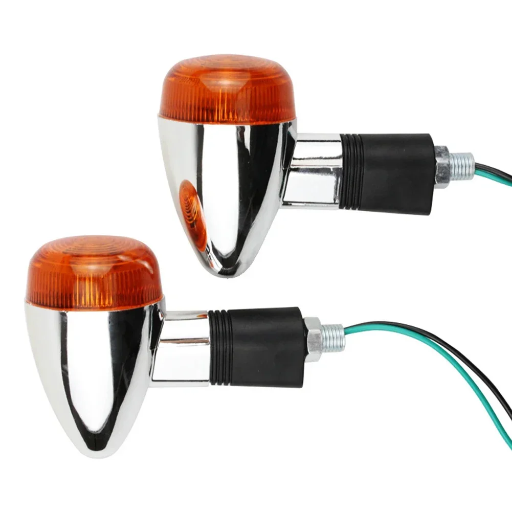 2pcs Motorcycle Turn Signals Lights 12V Flasher Blinker Light Indicator Motorbike Accessories For Suzuki Intruder Volusia 800