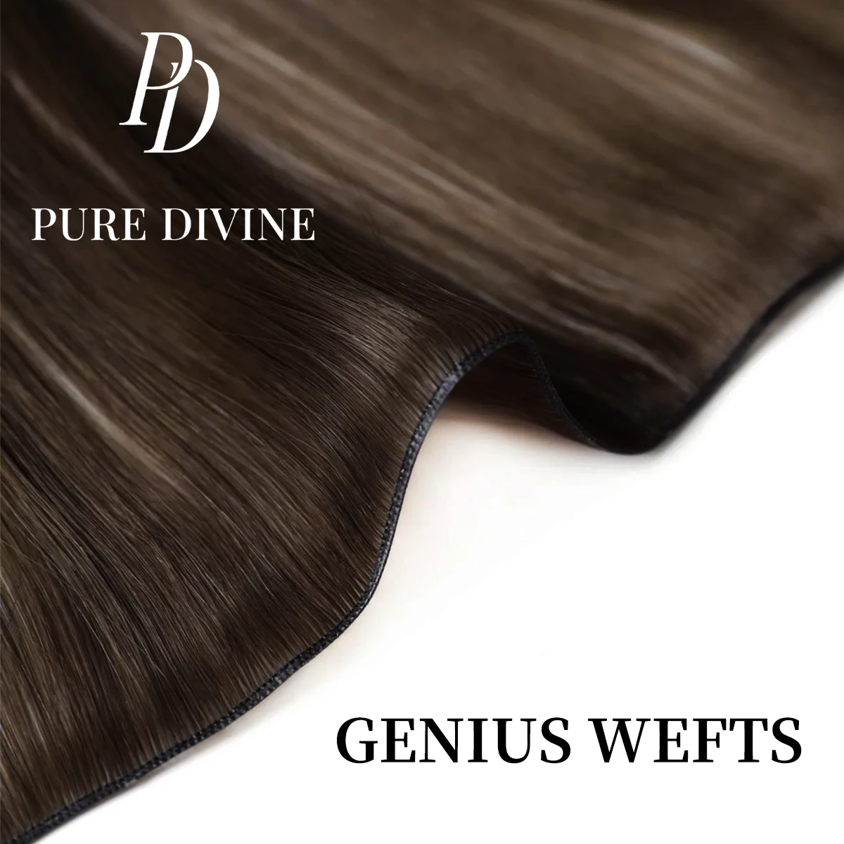 Extensions de cheveux vierges Remy invisibles, tissées à la main, double épaisseur, 100 % naturelles, lisses, Pure Divine Genius Wefts