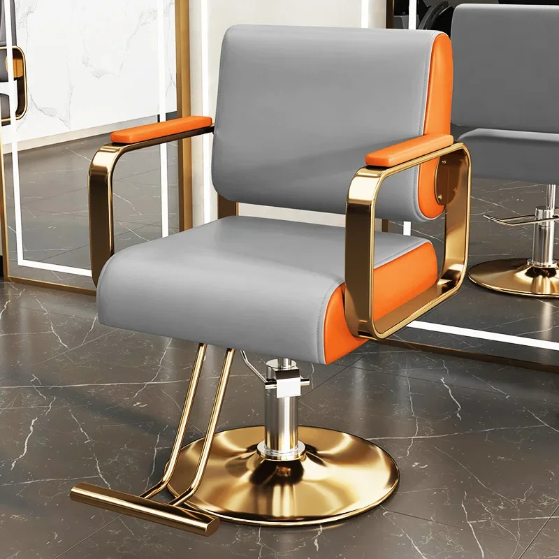 

Swivel Golden Aesthetic Barber Chair Luxury Rotating Pedicure Hairdressing Chairs Stylist Silla Estetica Equipment Furniture