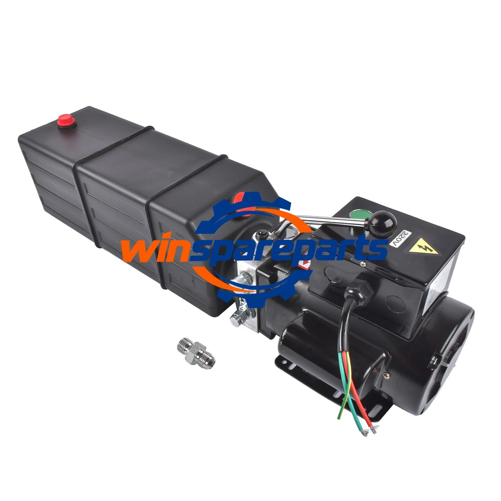 Single Acting Hydraulic Pump 2.2KW 220V AC 2950psi Relief Valve 4 Gal Reservoir