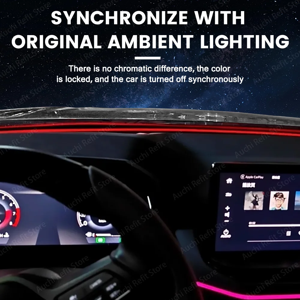 

Auchi 11 Colors Runs Through the Instrument Lights For BMW 3/4 Series G20 G30 G01 G05 G chassis Universal Car Ambient Light