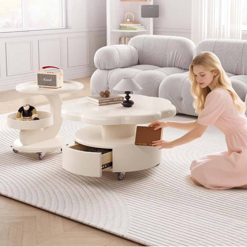 

Storage Extendable Coffee Table Modern Unique Design Minimalist Coffee Table Nordic Cute Stoliki Kawowe Nowoczesne Furniture