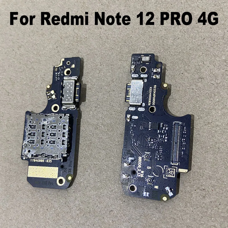 For Xiaomi Redmi Note 12 Pro 4G 5G Fast USB Charging Dock Port Mic Microphone Connector Board Flex Cable Repair Parts Global