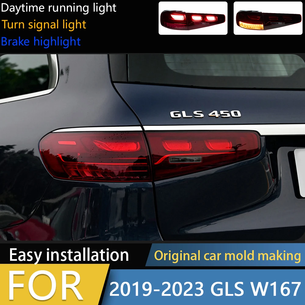 

Стайлинг автомобиля задние фонари для GLS W167 светодиодный задний фонарь 2019-2023 задний фонарь DRL задний указатель поворота автомобильные аксессуары