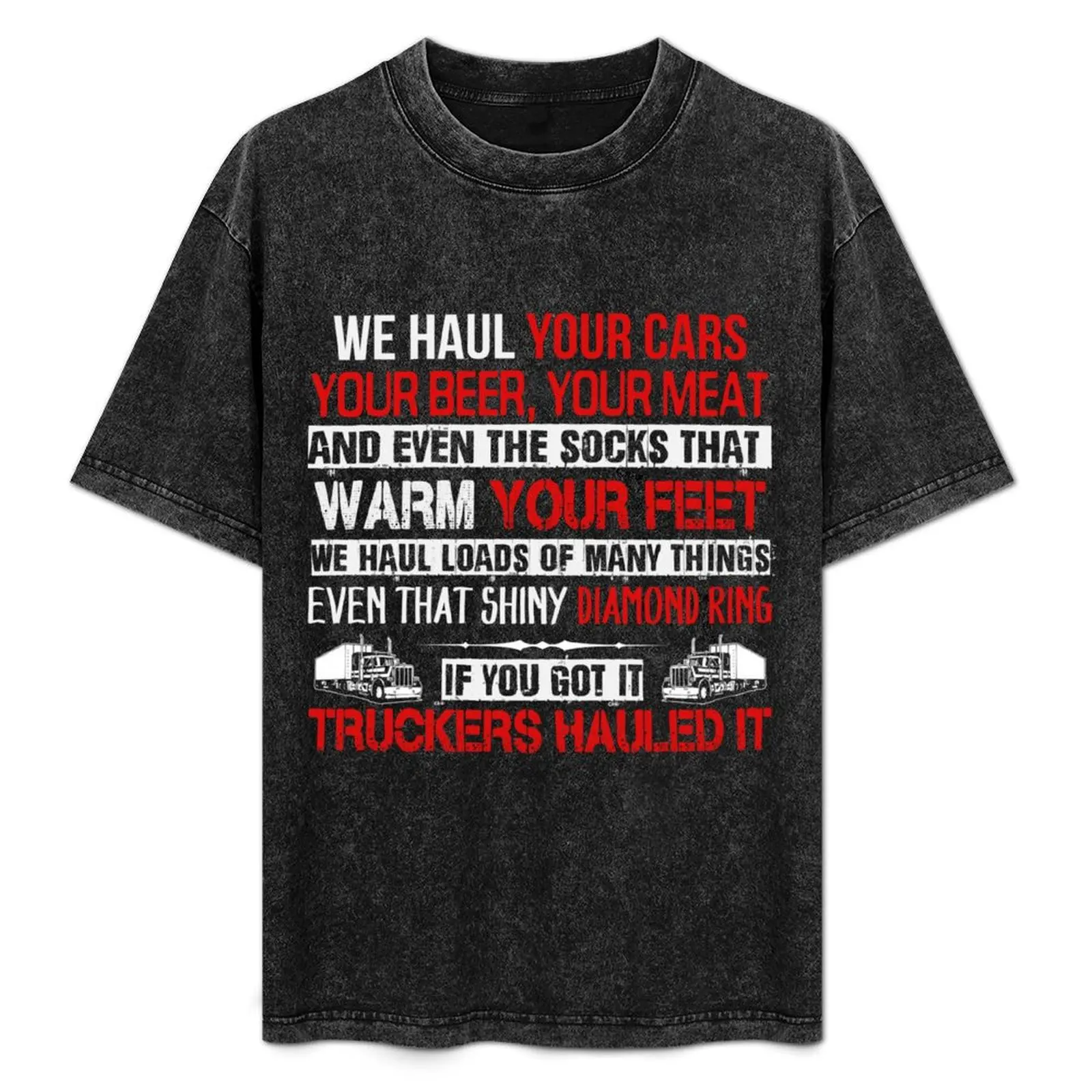 

TRUCKER T-Shirt Everyday Wear Basic Short Sleeve Top
