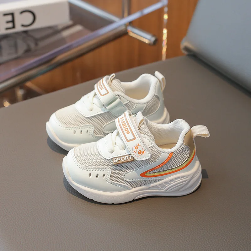 Sepatu Sneaker bayi dan balita, Sneaker jala anak kecil musim semi 2024