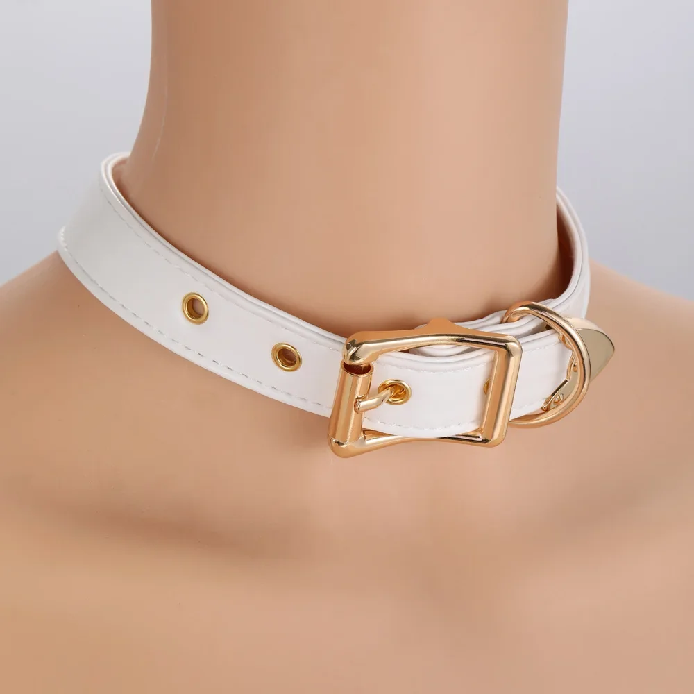 2025 طوق قلادة هاراجوكو بسيط يومي مطابق ثقافة فرعية فاسق ياقة جلدية طوق بكلاب
