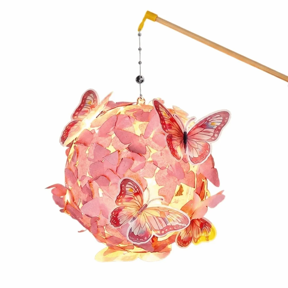 spherical-shape-butterfly-lantern-warm-glow-long-wooden-pole-handheld-light-pearl-tassel-pendant-soft-luminous-light