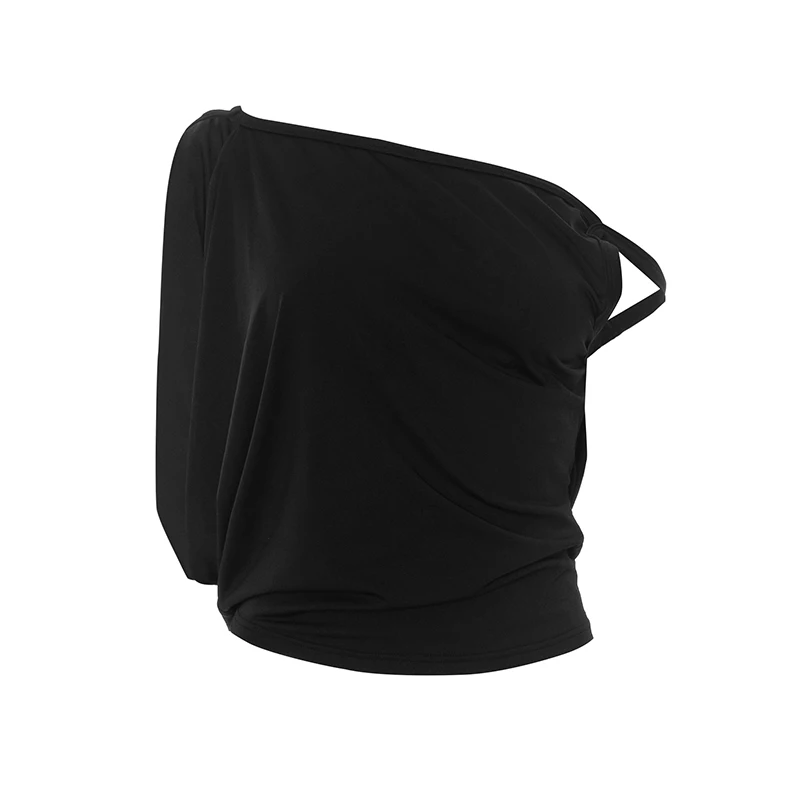 CUTENOVA, novedad de verano, ropa Sexy con espalda descubierta para mujer, chaleco plisado con cuello oblicuo y espalda descubierta para mujer, camiseta sin mangas sencilla informal Y2K para mujer