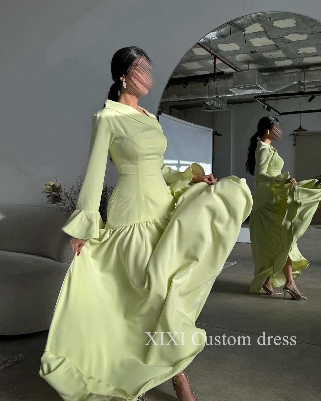 Xixi Vestidos Para Eventos gaun pesta wanita, gaun acara Formal, gaun pesta dansa, gaun elegan, gaun panjang warna kuning