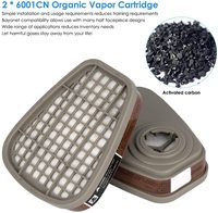 Organic 6001 Activated Carbon Filter Cartridges Gas Respirator Suitable for 6100/6200/7501/7502/6502/6800 Painting Spraying