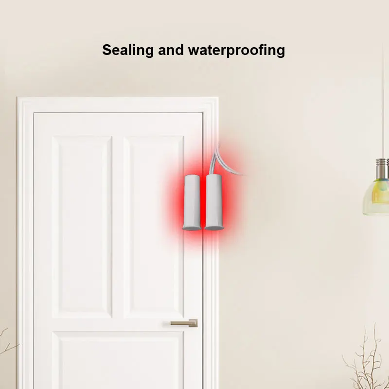 10pcs Door Window Usage Flush Mount Wired  Magnetic Contact Sensor With OKI Reed Switch For Home Security Alarm System