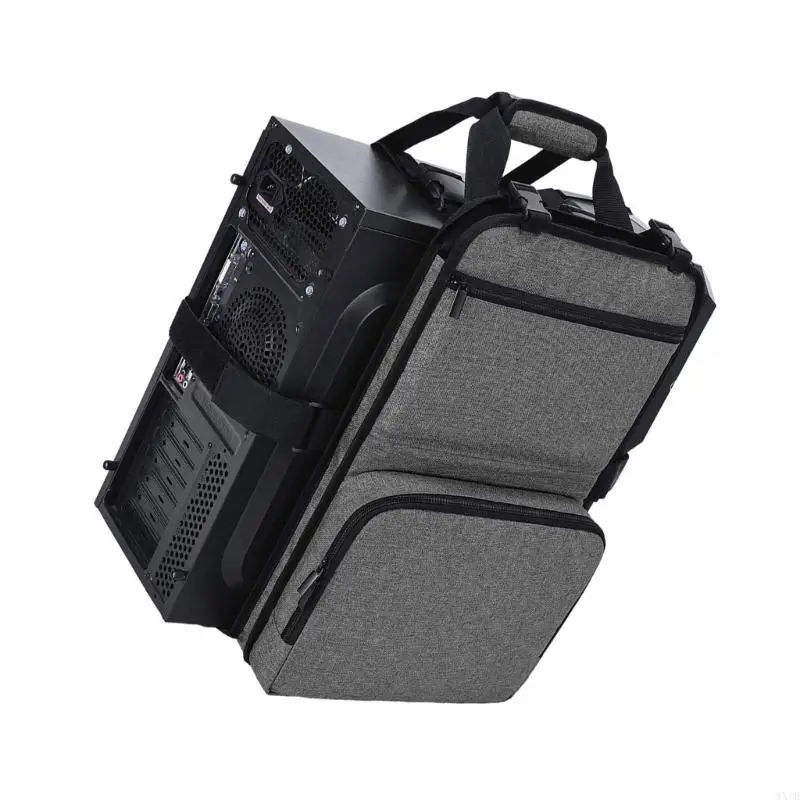 Carrying Case Desktop Computer Tower Travel Bag for Gaming Equipment Keypad