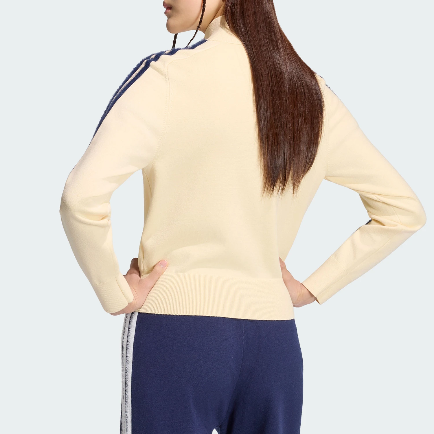 Adidas genuine clover women's windproof high neck fashionable sports jacket KS6797