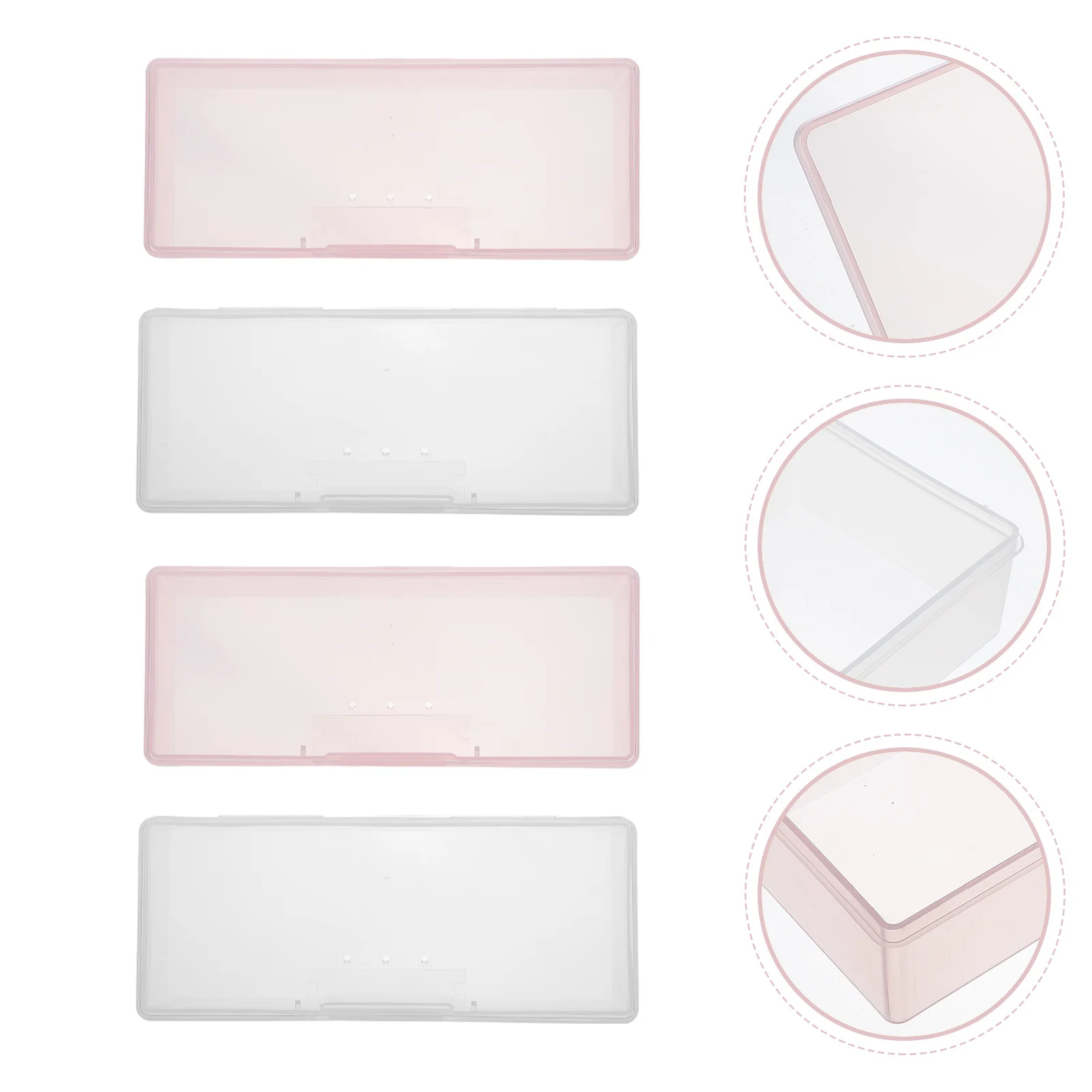 

4 шт., коробки для инструментов для шлифования ногтей, чехлы для хранения маникюра, пустая коробка-органайзер для держателя инструментов для дизайна ногтей, принадлежности для салона