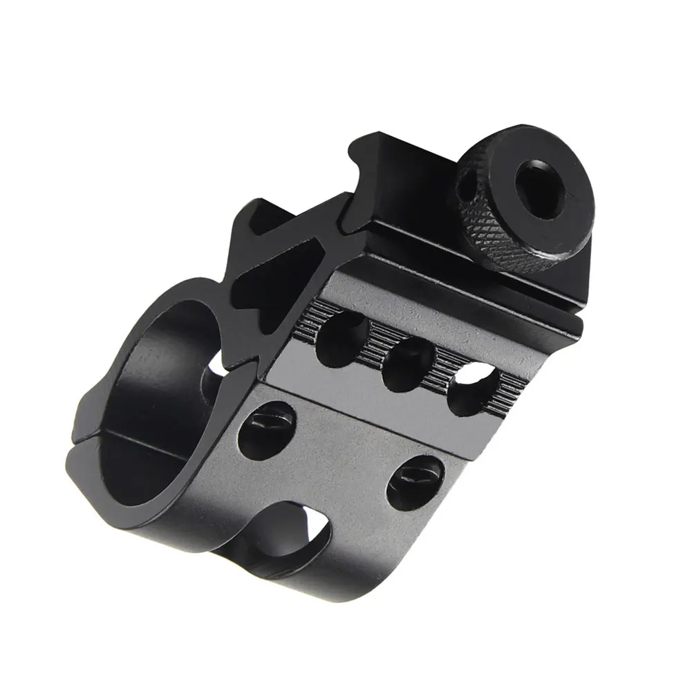 Tactical 25.4mm a sgancio rapido Offset torcia Scope Mount 20mm Picatinny Rail 45 gradi Sight Mount accessori da caccia