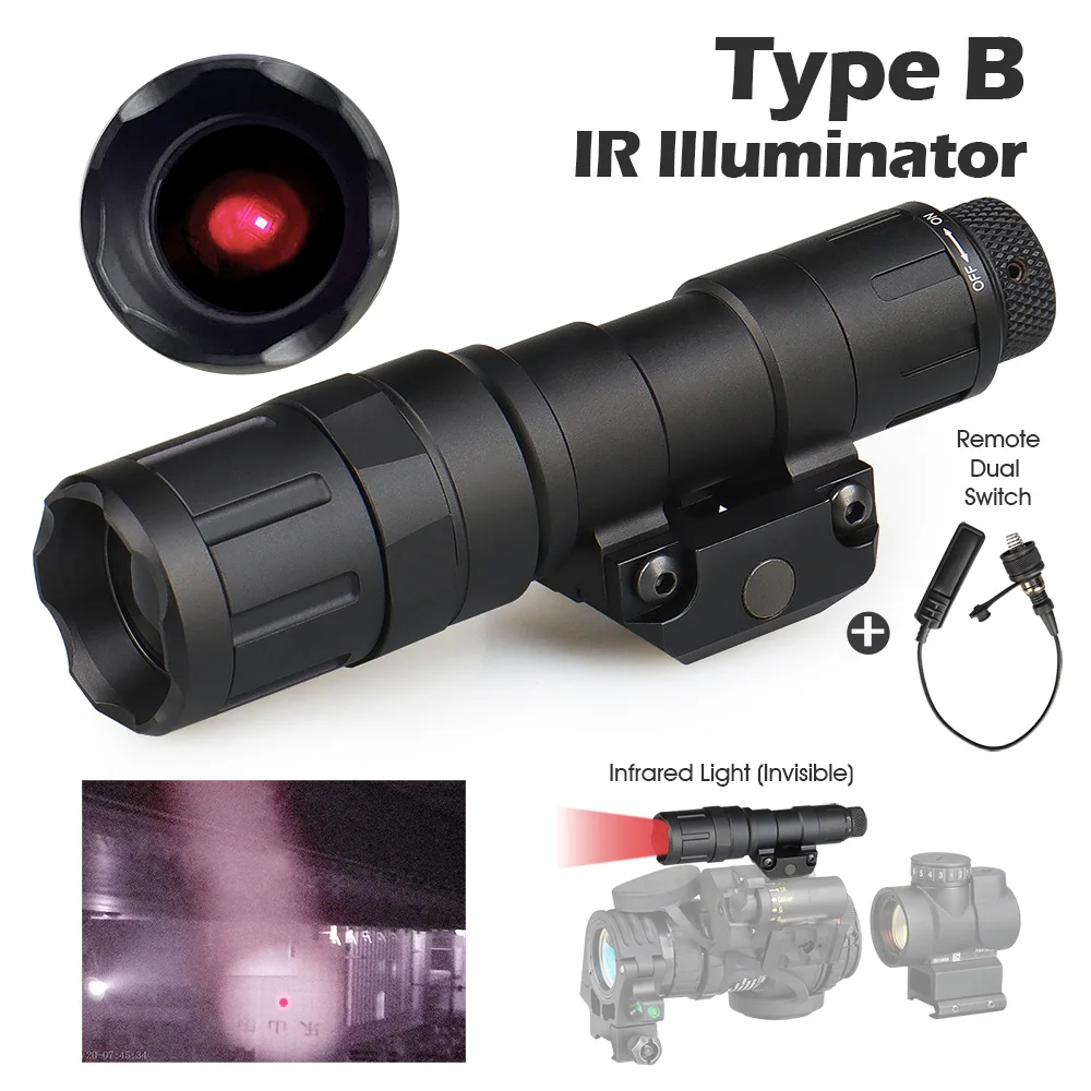 Tactical  Flashlight 850nm Long-Range Infrared Illuminator Brightness Enhancement Of Night Vision For Hunting  OS15-0153