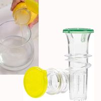 New Mini Lemon Squeezer Easy-to-Use Manual Juice Extractor Plastic Clear Citrus Press with Lid for Cocktails Drinks